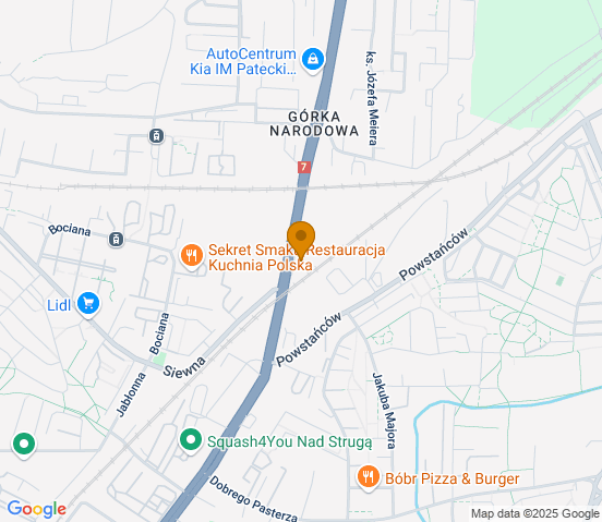 Mapa dojazdu do warsztatu samochodowego w miejscowości Kraków
